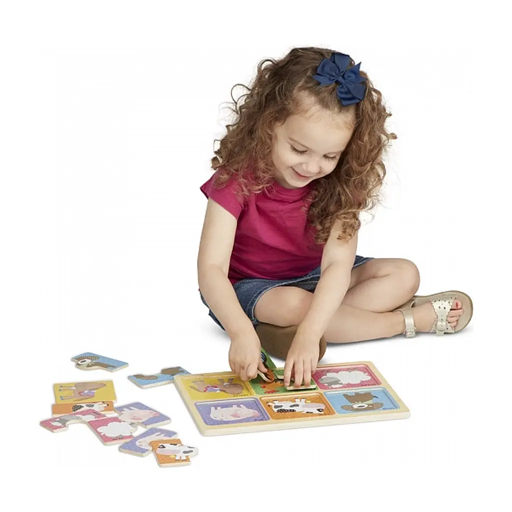 Пазл Melissa&Doug дерев'яні у футлярі "Друзі ферми" (MD31363) - фото 3
