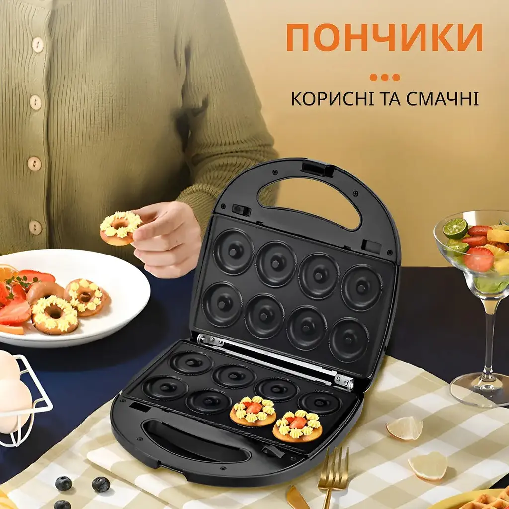Вафельниця-пончикмейкер-сендвічниця 3в1 Sokany SK-902 - фото 10