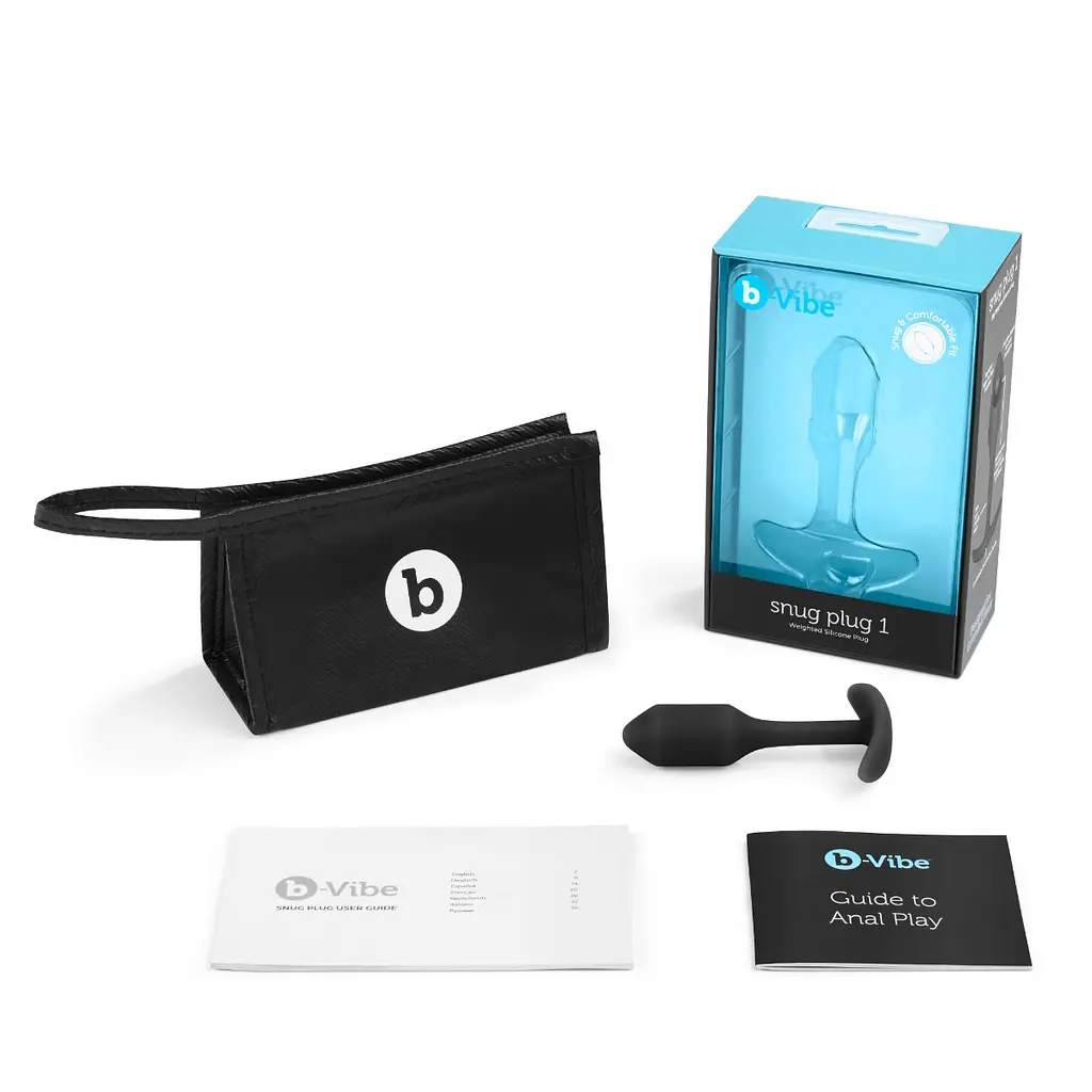 Анальна пробка B-Vibe Snug Plug 1, 8.6 см (чорний) - фото 5