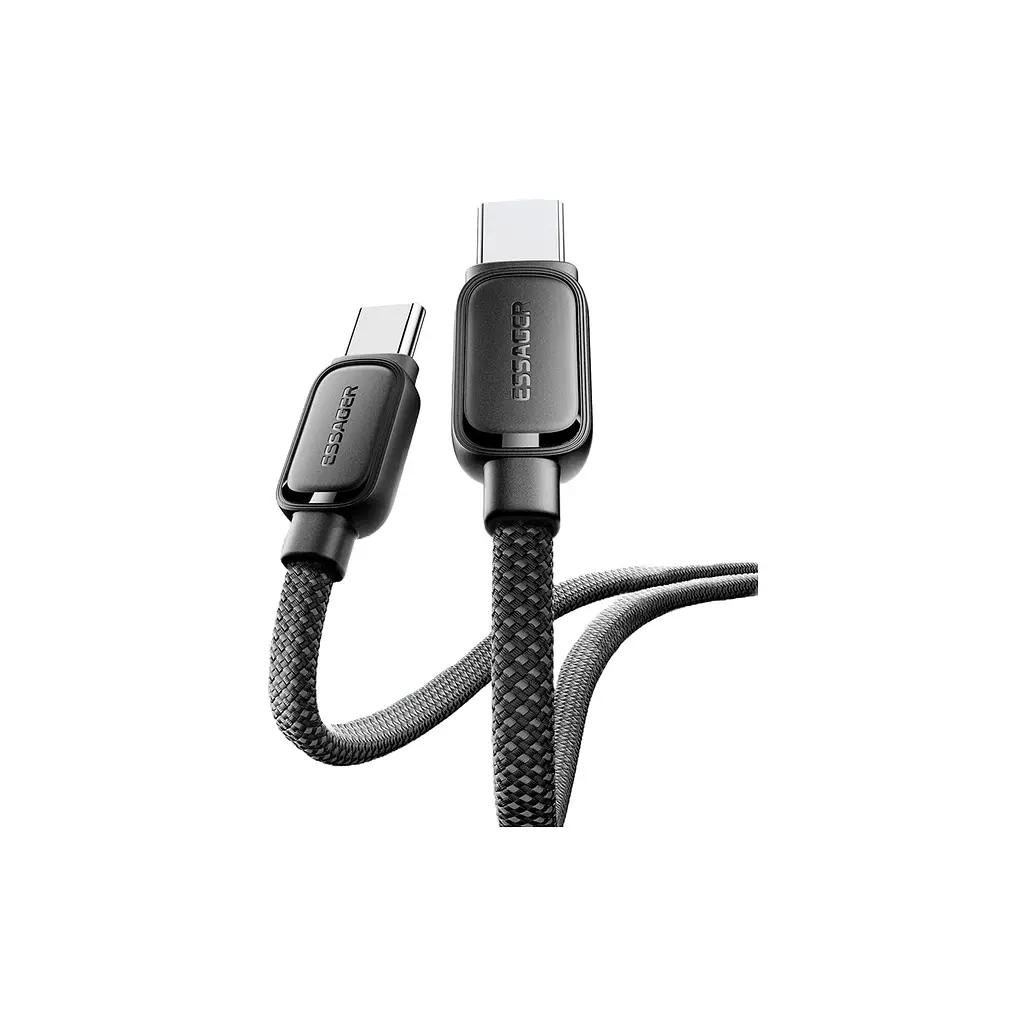 Дата кабель USB-C to USB-C 1.0m 100W black Essager (EXCTT1-TD01-P) - фото 4