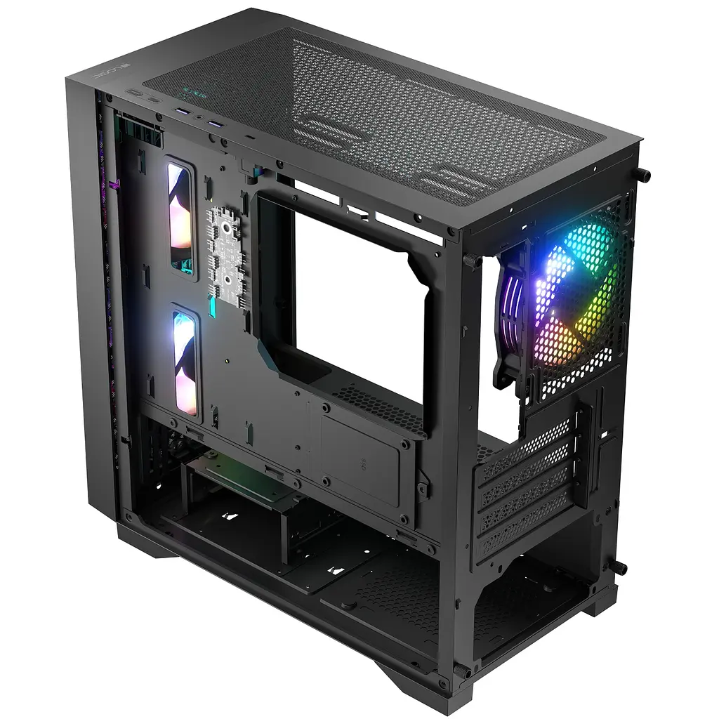 Корпус LogicConcept DART PRO ARGB MINI BLACK MESH fans 3x120mm без БП mATX - фото 3