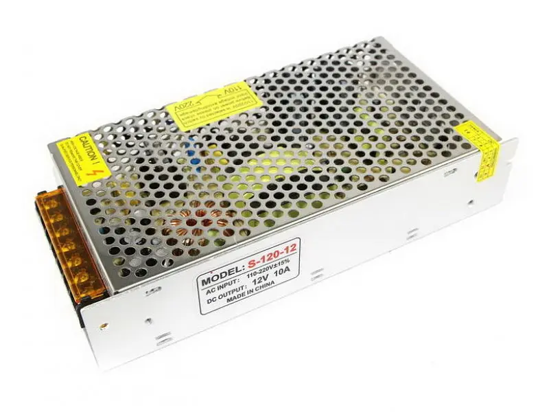 Импульсный блок питания 12 В 10 A (120 W) перфорированный SLIM - фото 3