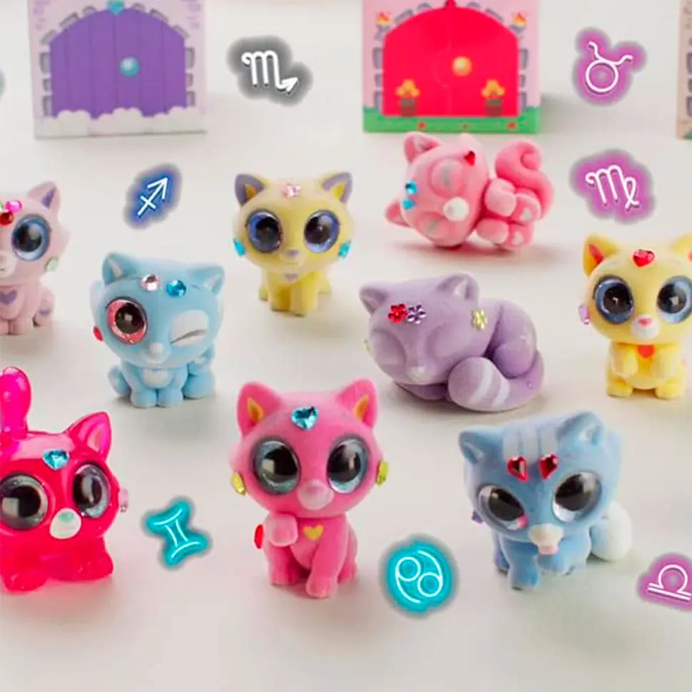 Коллекционная фигурка-сюрприз Sbabam You You Котята Созвездие зодиака 66/CN22 с бумажным домиком - фото 4