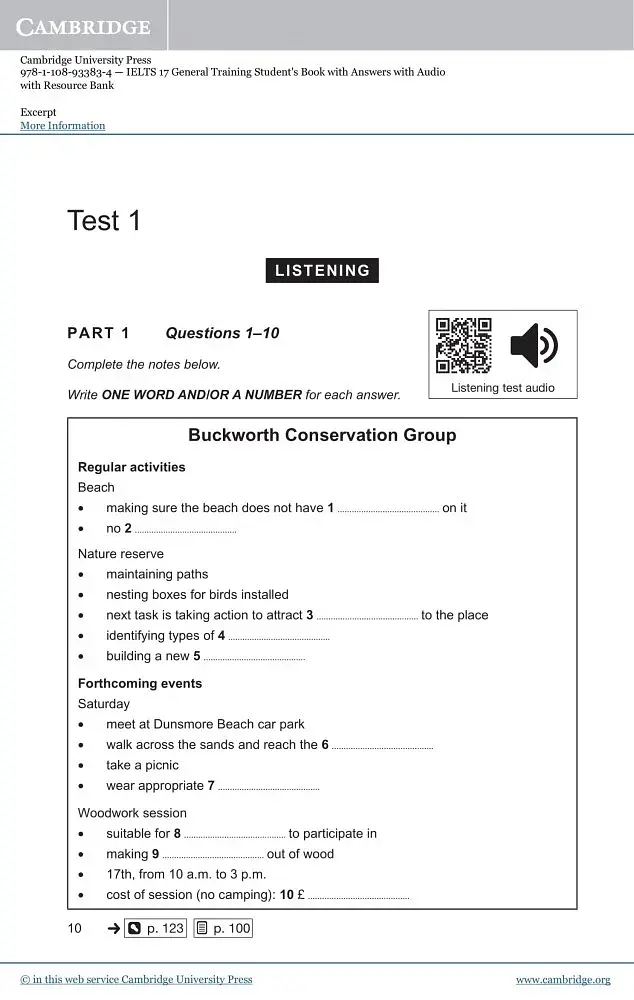 Cambridge Practice Tests IELTS 17 General with Answers, Downloadable Audio - фото 2
