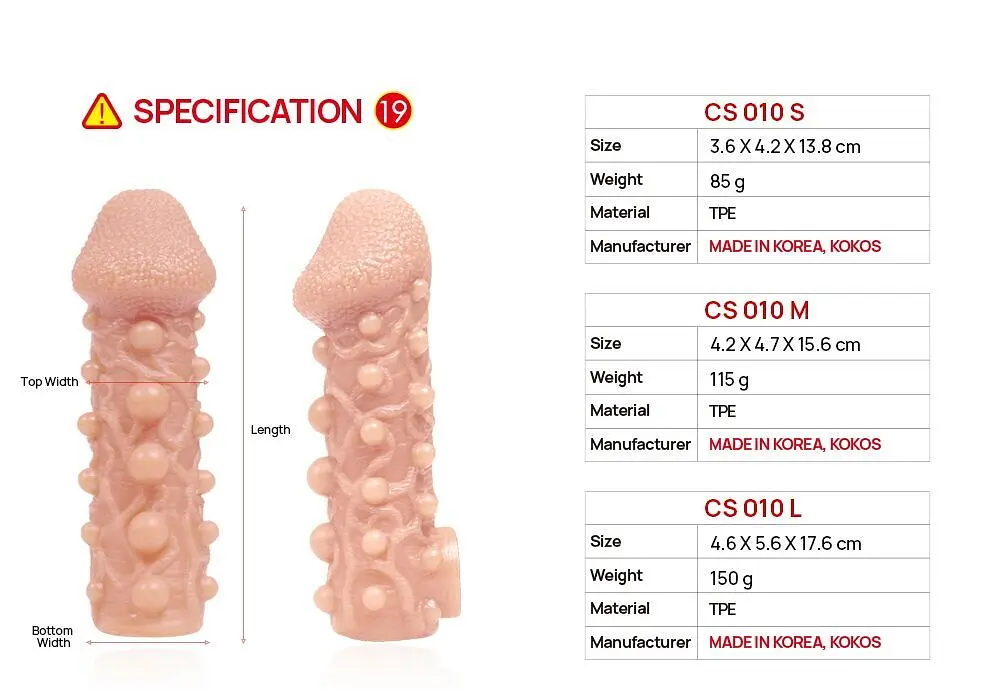 Насадка на член Kokos Cock Sleeve CS 010, M - фото 6