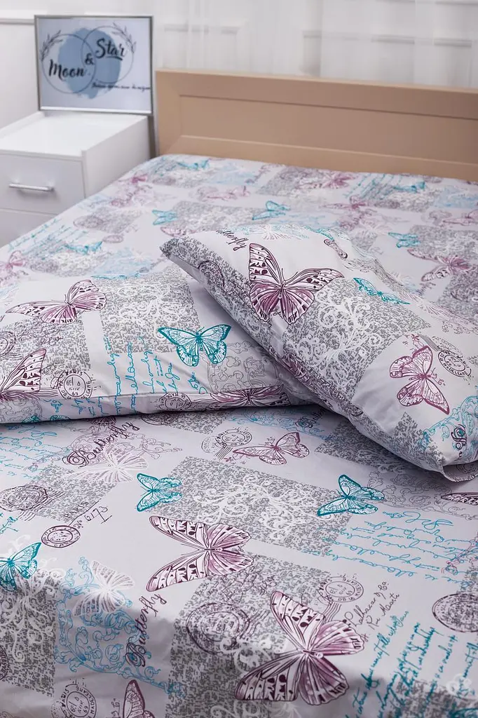 Комплект постельного белья Moon&Star Детский 110x140 см наволочки 2x40x60 см Butterfly Бязь Gold Люкс - фото 5