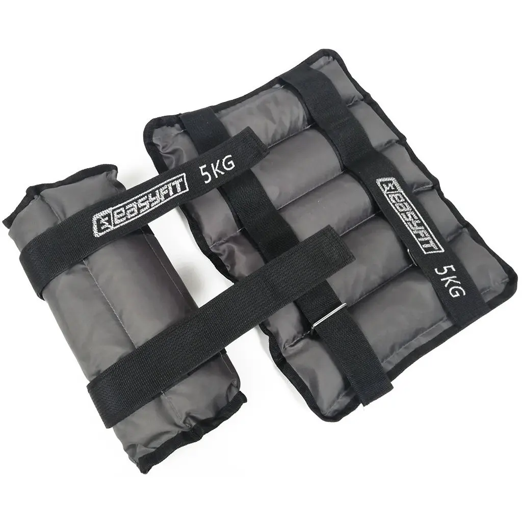 Утяжелители EasyFit 2 х 5 кг для ног и рук с металлом (EF-AWTМ-500) - фото 1