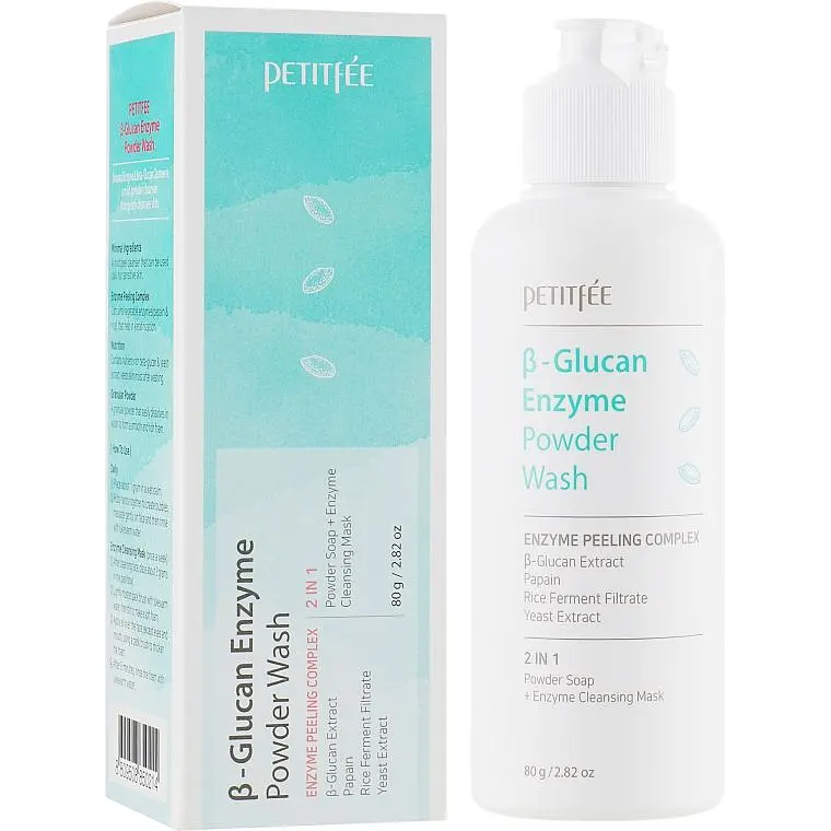Очищальна ензимна пудра Petitfee Beta-Glucan Enzyme Powder Wash, 80 г - фото 2