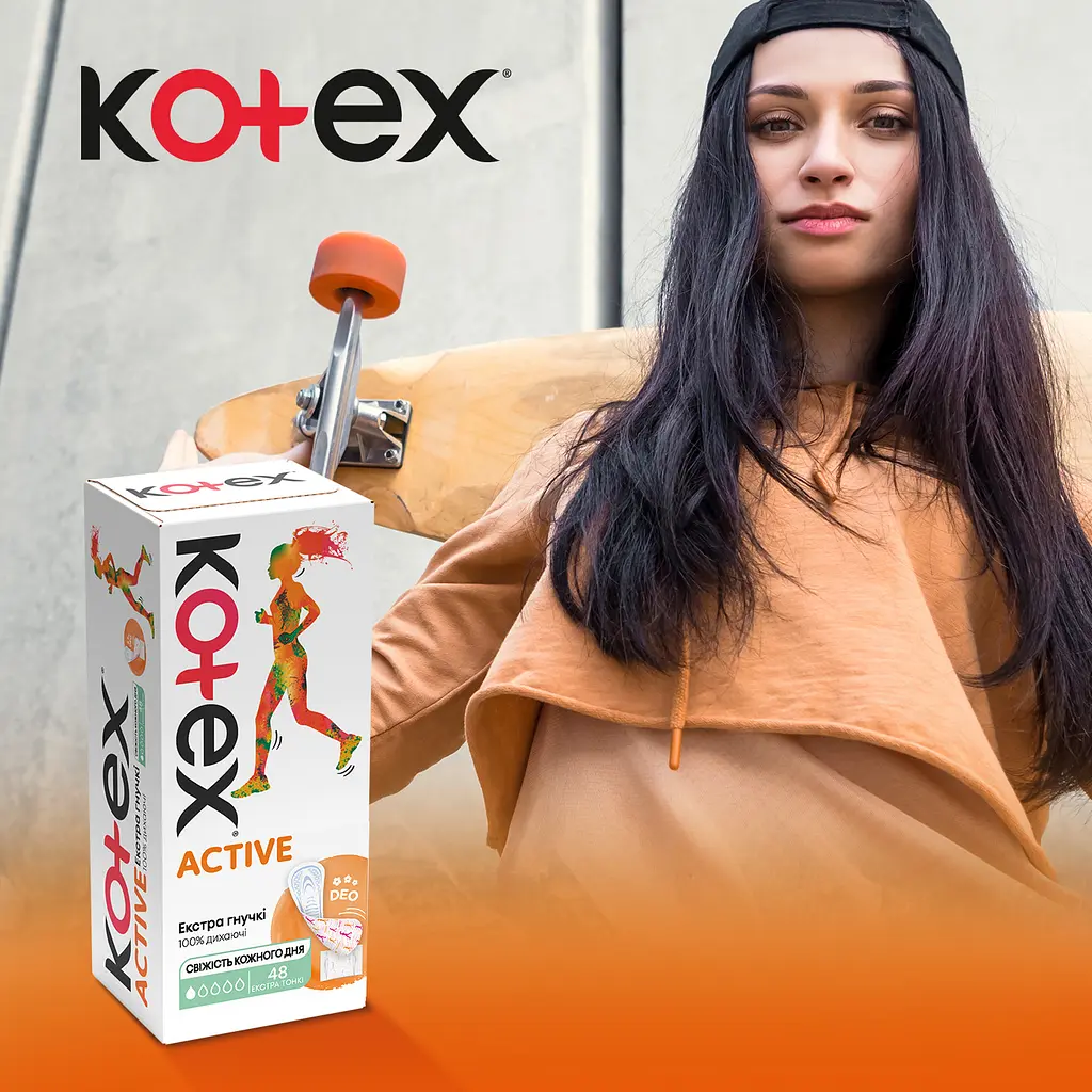 Щоденні прокладки Kotex Active Deo 96 шт. (2 уп. х 48 шт.) - фото 6