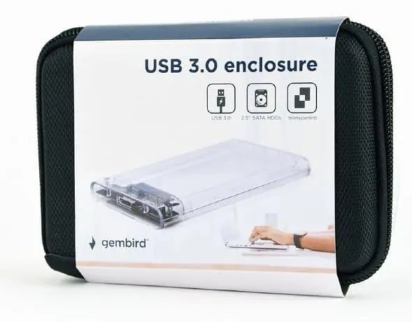 Зовнішня кишеня Gembird 2.5", USB 3.0, прозорий (EE2-U3S9-6) - фото 6