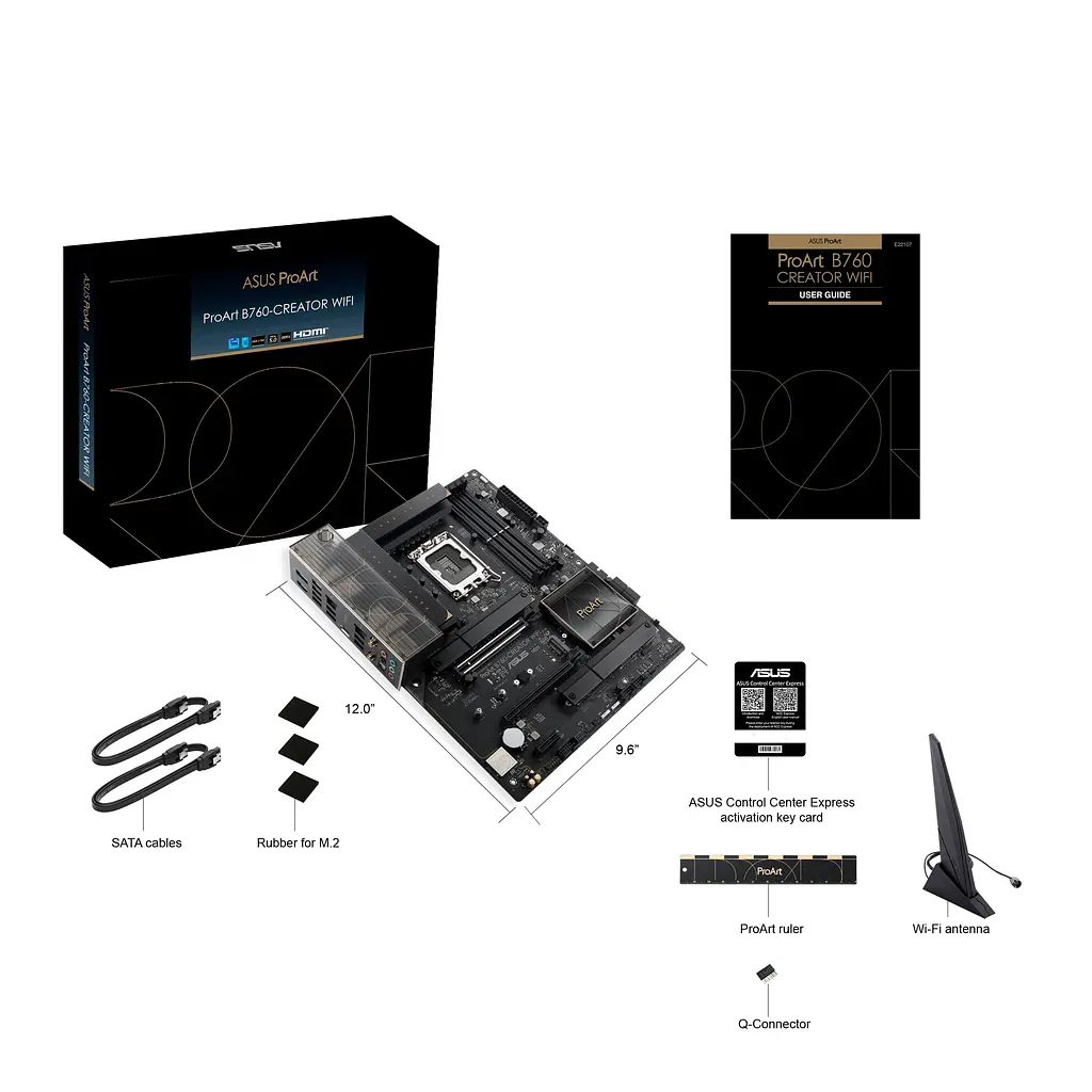 ASUS Материнська плата PROART B760-CREATOR WIFI s1700 B760 4xDDR5 M.2 HDMI DP Wi-Fi BT ATX - фото 2