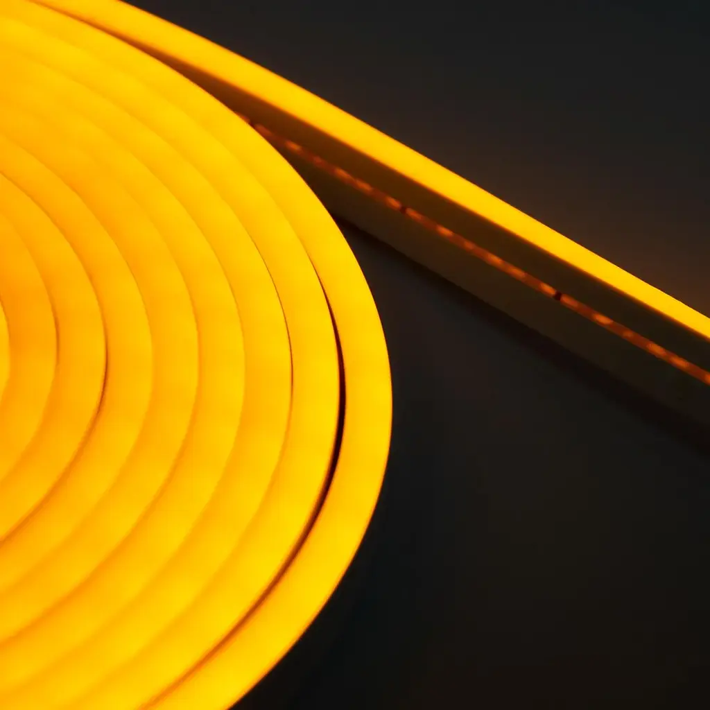 Стрічка неонова силіконова LED Neon з блоком живлення 5M 12Вт-220Вт Жовта - фото 3
