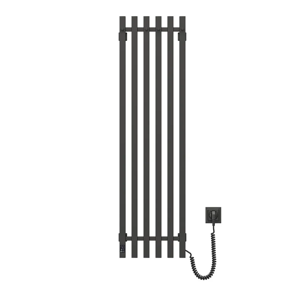 Електрична рушникосушка Navin Levante 330x1200 Sensor права, чорний муар 10-012033-4860, Чорний матовий, Праве, Електронний - фото 2
