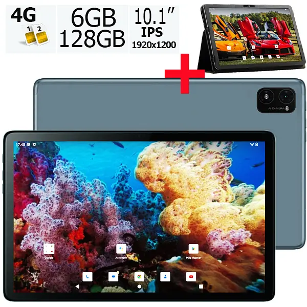 Планшет-телефон  Adronix Neo Tаb 10 LTE Dark blue 6GB/128GB DUAL SIM 10.1" IPS FULL HD 1920x1200 + Чехол-книжка - фото 2