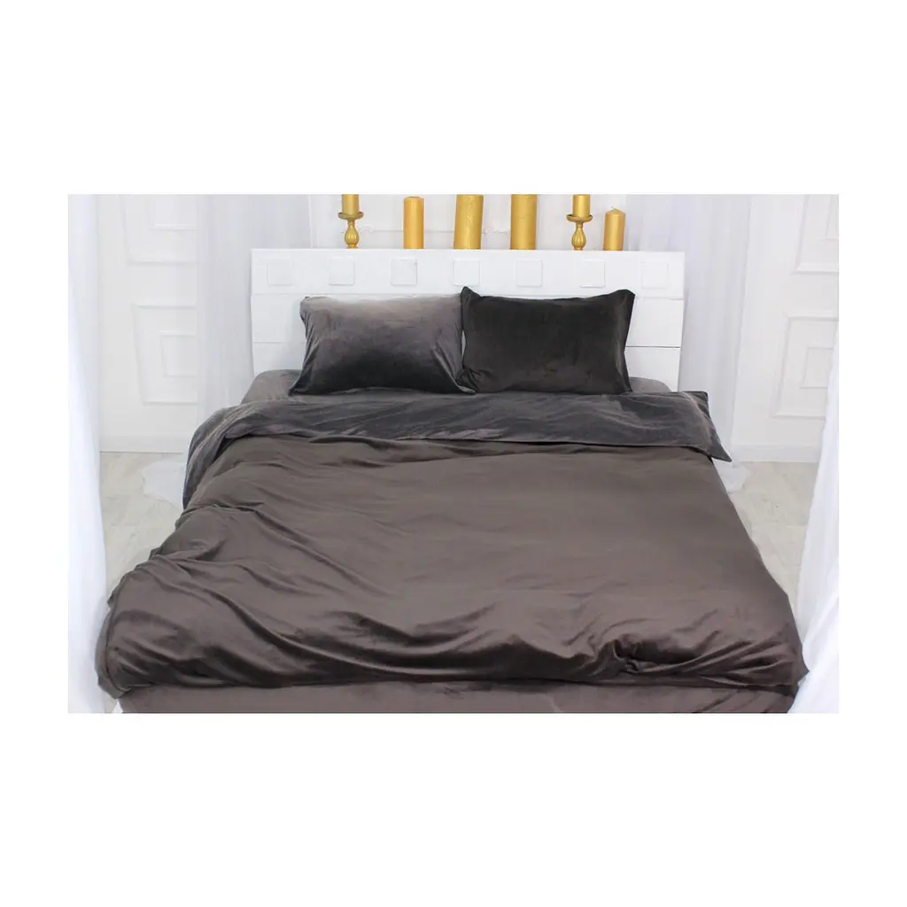 Постільна білизна MirSon Велюр Winter Frost 28-0005 + 28-0003 Anemone Velvet 160х220 (2200004009018)