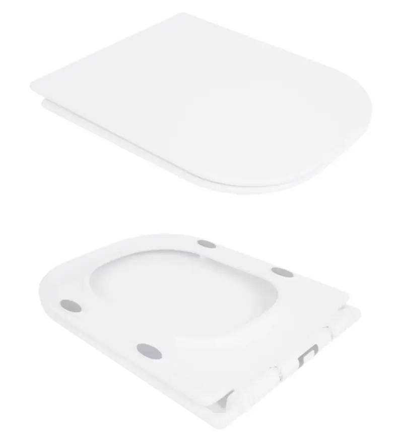 Унітаз підлоговий Qtap Presto Quadro Rimless з сидінням Slim Duroplast/ Soft-close/ Quick Release QT24221215AW - фото 7