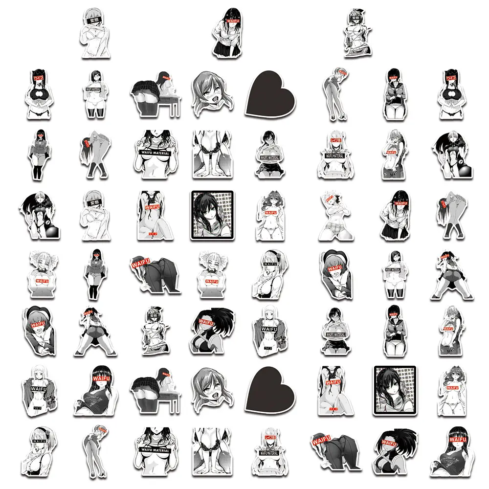 Стікерпак Дівчата Набір наклейок GeekLand Girl 60 штук - фото 3