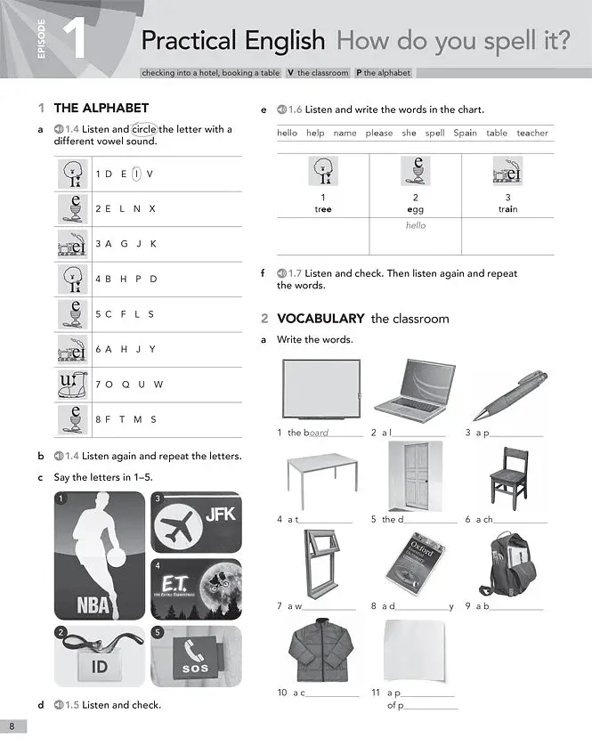 English File (4th Edition) Beginner Workbook with Key - фото 5