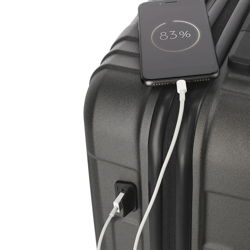 Валіза Titan X-Ray Pro на 4 колесах S з USB Atomic Steel (Ti700926-85) - фото 6