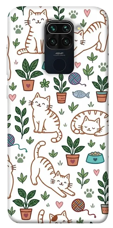 TPU чохол Demsky Cats pattern для Xiaomi Redmi Note 9 / Redmi 10X