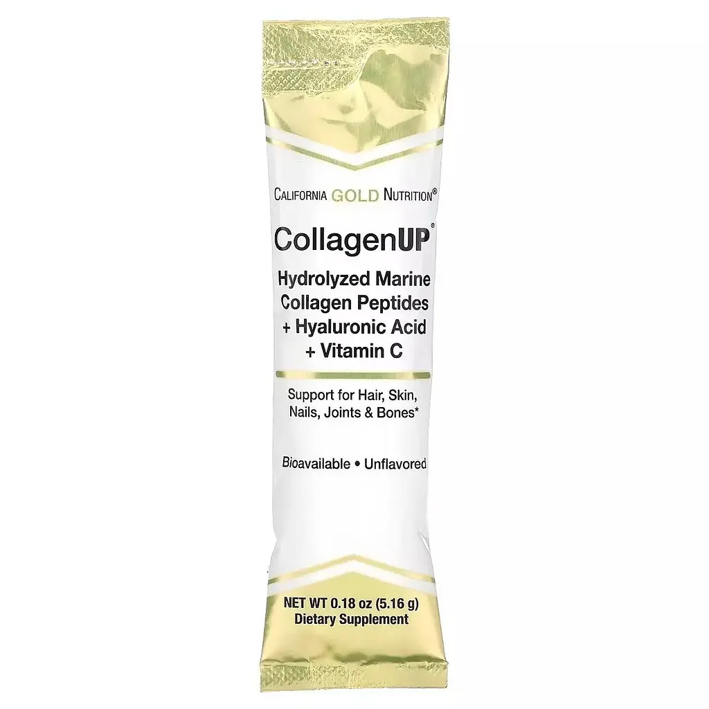 Колаген California Gold Nutrition Collagen UP Hydrolyzed Marine Collagen Peptides with Hyaluronic Acid and Vitamin C 30 пакетиків - фото 3