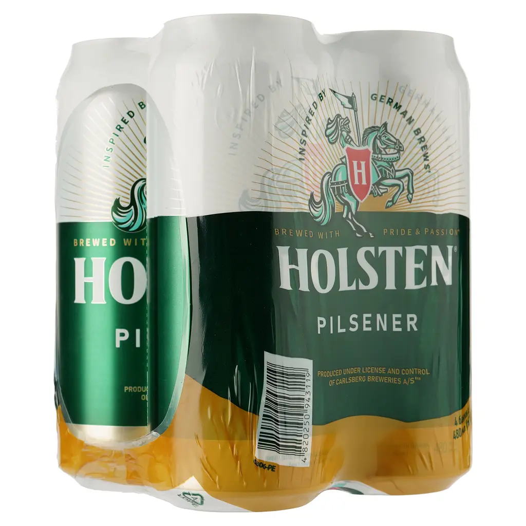 Набор пива Holsten Pilsener, светлое, 4,7%, ж/б, 1,92 л (4 шт. по 0,48 л) - фото 2
