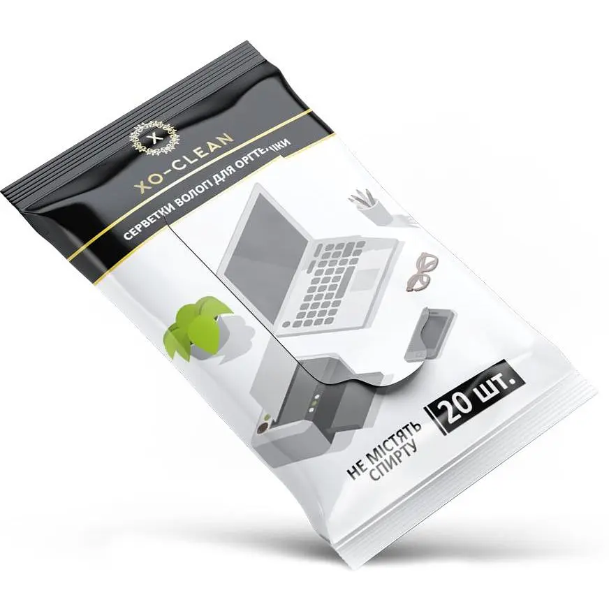 Вологі серветки для оргтехніки XO-Clean XoKo 20 шт. 1 упаковка (ZMN-XO-Clean-20) - фото 2