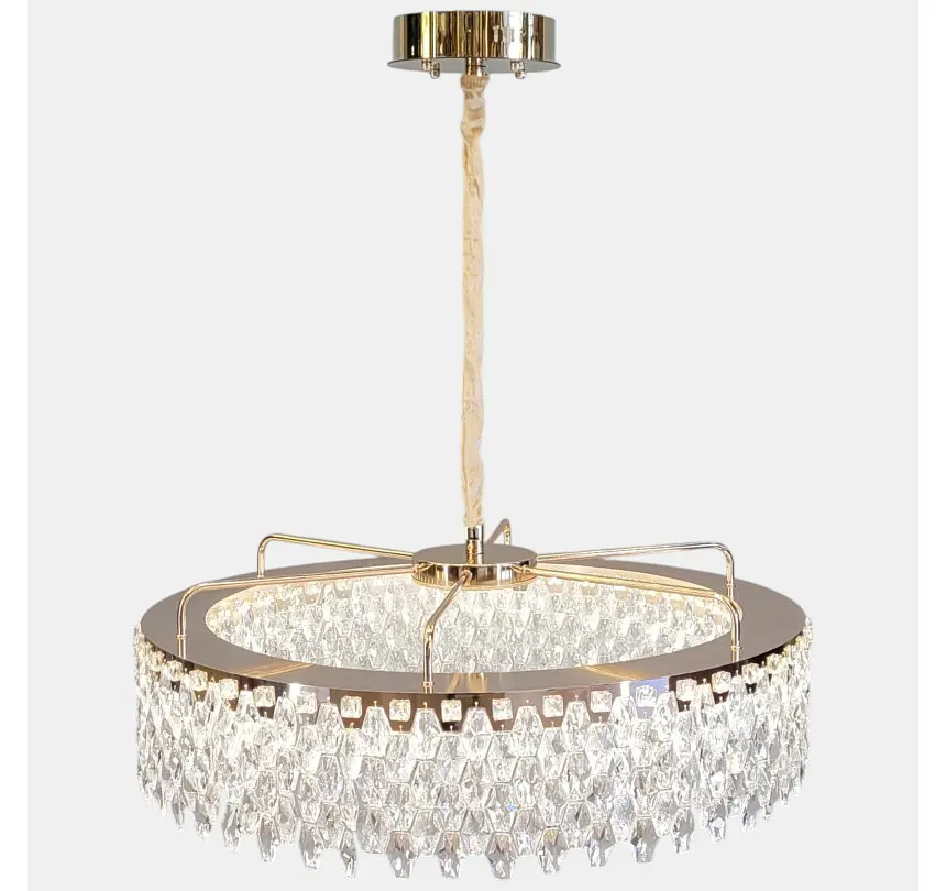 Велика золота кришталева LED люстра 582-800GD Artlight діаметром 80 см - фото 4