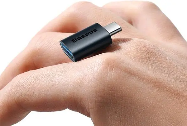 Перехідник Baseus Ingenuity Series Mini OTG Adaptor USB-C to USB-A Blue (ZJJQ000003) [78669] - фото 5