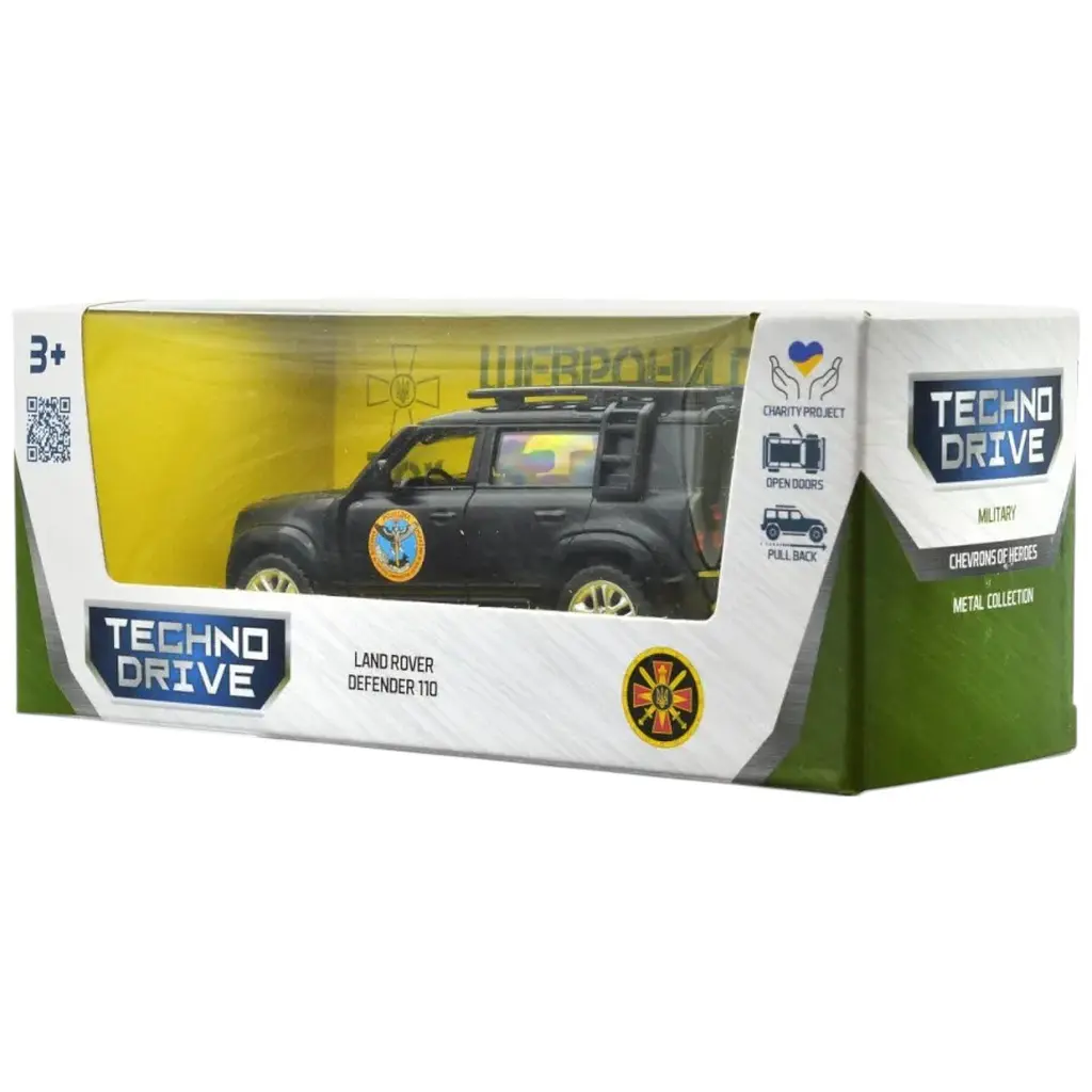 Автомодель TechnoDrive 250364M серия Шевроны Героев Land Rover Defender 110 ГУР МО - фото 3