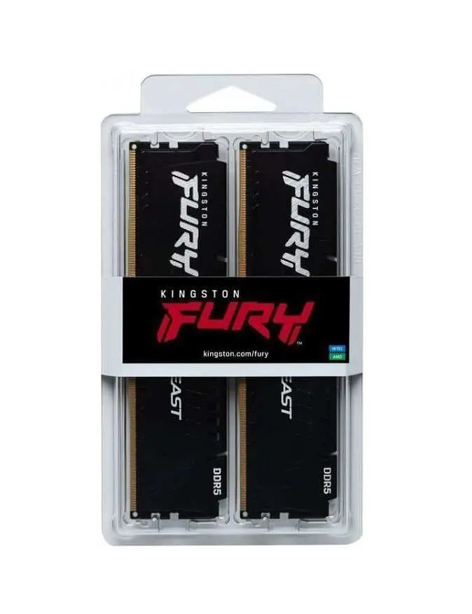Оперативна пам'ять Kingston FURY 32 GB (2x16GB) DDR5 6400 MHz Beast Black (KF564C32BBK2-32) - фото 3