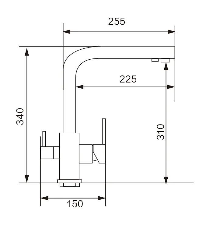 Змішувач для кухні на дві води VBI Gemini graphite VBI-055001GR - фото 2