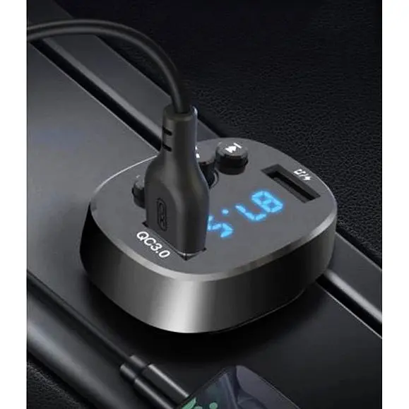 Автомобільний FM трансмітер модулятор XO BCC03 2 USB чорний - фото 4