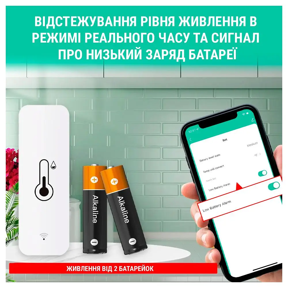 Датчик температури та вологості Tuya smart WiFi (WSD008-W-WIF-BLU) - фото 4