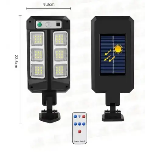 Вуличний ліхтар CB-Q6-6LED на сонячній батареї з датчиком руху та пультом - фото 2