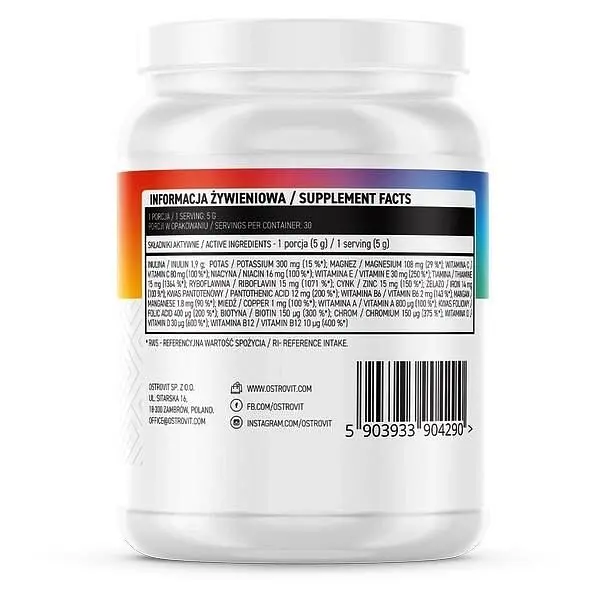 Вітаміни та мінерали OstroVit Vit&Min Powder 150 грам Персик - фото 2