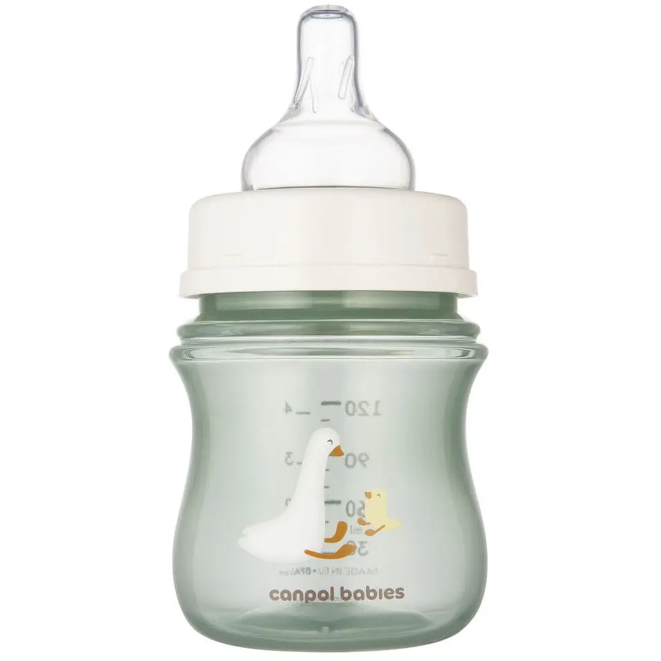 Бутылка Canpol babies Easystart Гуси антиколиковая с широким отверстием 120 мл серая (35/244) - фото 2