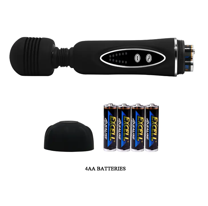 Вібратор зі змінними насадками Power Wand Massage Kit Black - фото 10