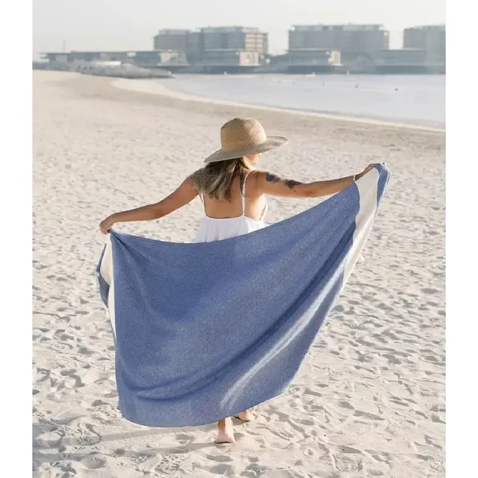 Рушник-пештемаль LoveYouHome бавовняний для дому та відпочинку 100х180 см синій (ly60190) - фото 9