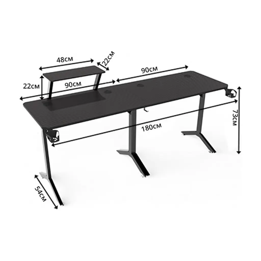 Комп'ютерний стіл GT Racer T-1247 (146x146x60x73) Black - фото 3