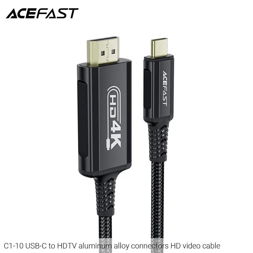 Кабель - адаптер ACEFAST C1-10 HDMI to Type-C braided 180 см (6974316283362) - фото 3