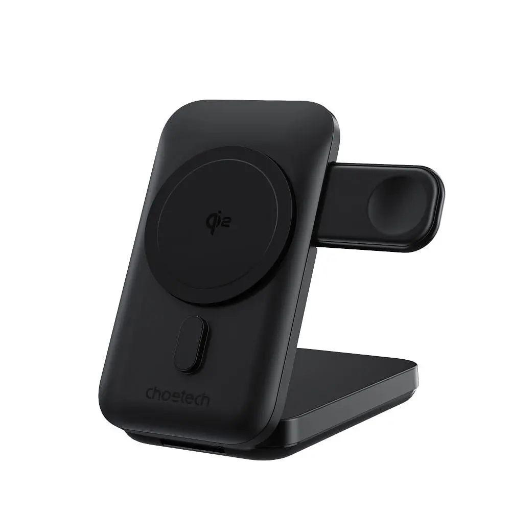 Повербанк з підставкою 10000mAh Choetech B750 Black QC3.0 PD3.0 бездротова зарядка смартфонів та Apple Watch (43-00133) - фото 10