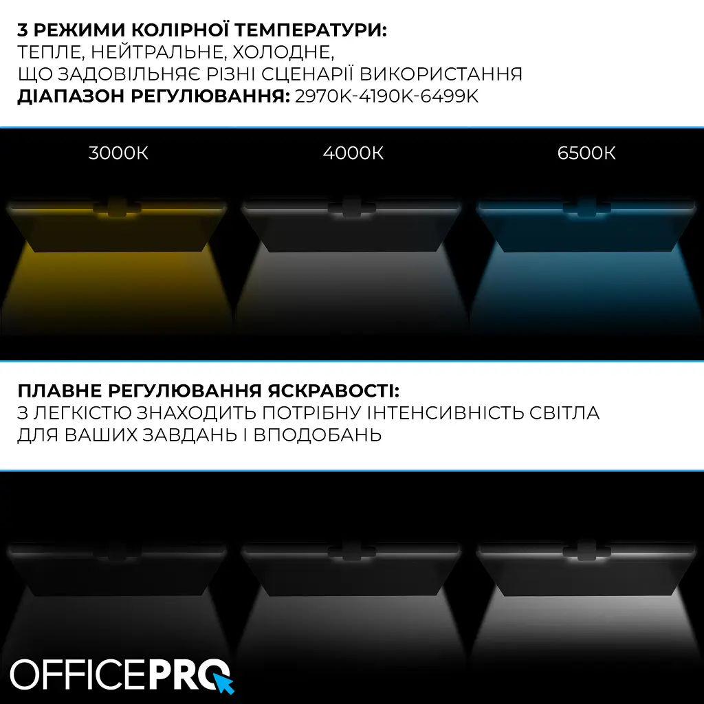 Настільна лампа OfficePro LED лампа на монітор SL299B (SL299B) - фото 11