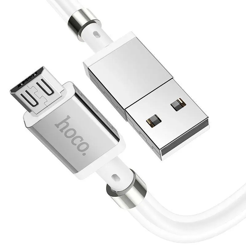 USB Cable Hoco U91 Magic Magnetic MicroUSB White 1m - фото 3