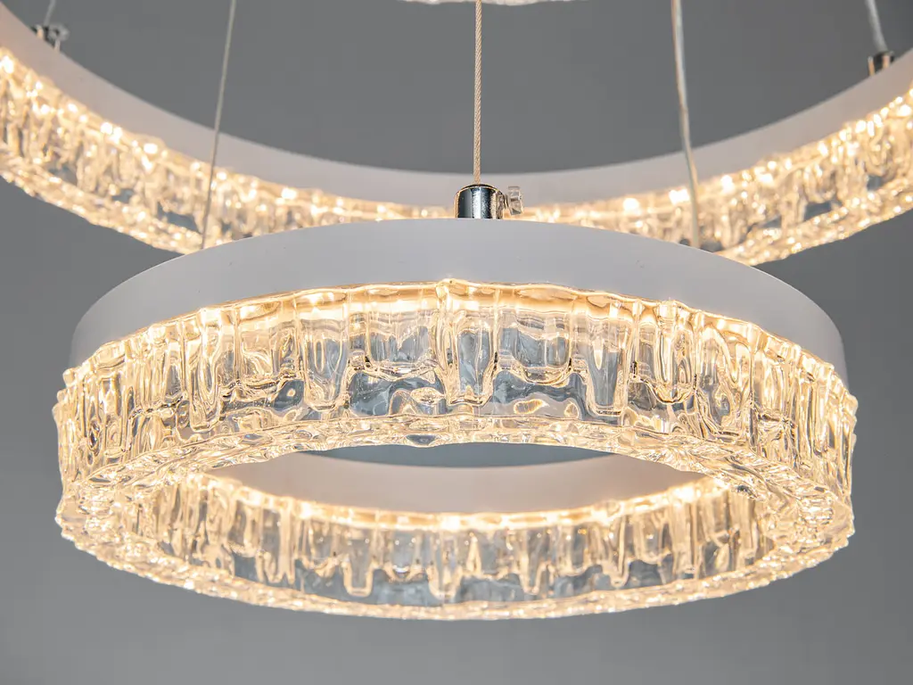 Підвісна LED-люстра Diasha MD78200/600+400+200WH, біла, 3 світлові кільця, Ø60 см, 105 W - фото 5