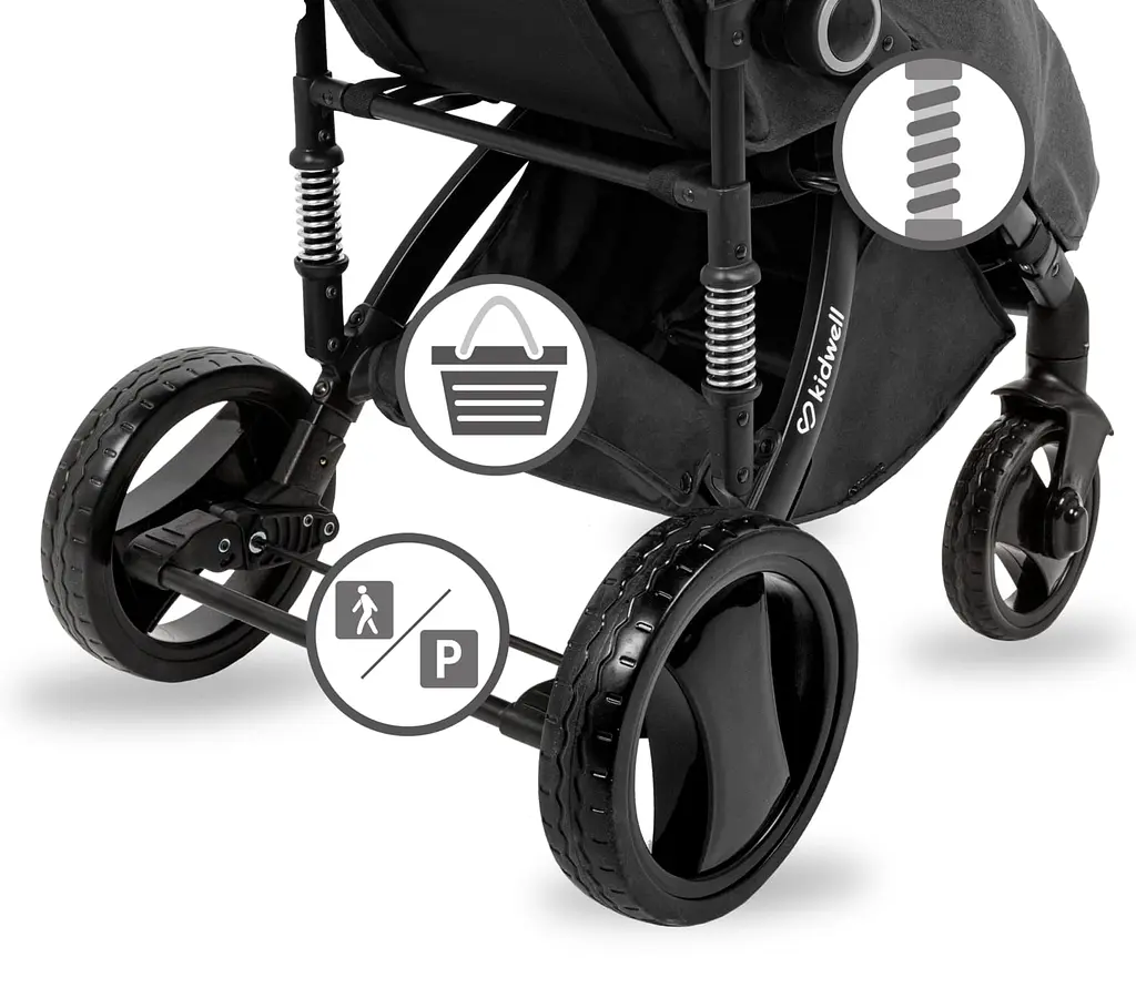 Прогулянкова коляска Kidwell Carell Dark Gray - фото 10