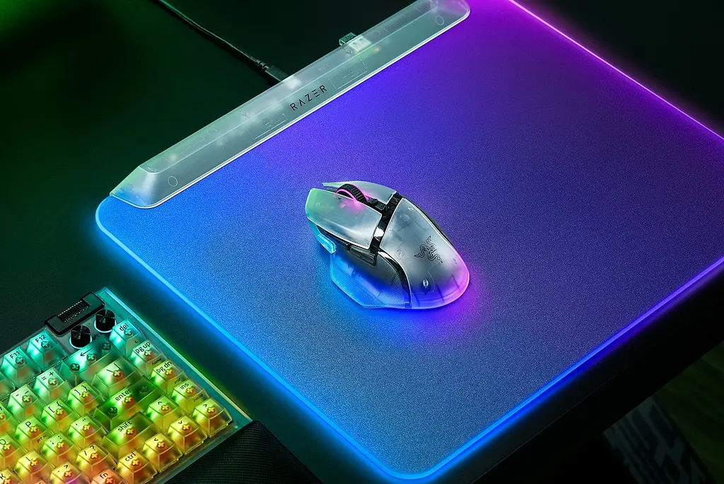 Razer Михайло Basilisk V3 Pro 35K, RGB, USB-A/WL/BT, Phantom White Ed. - фото 7