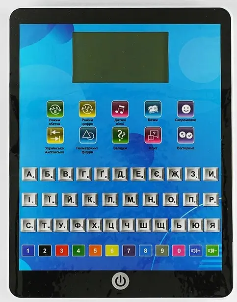 Інтерактивний планшет WToys 2 мови 24 см — абетка, пісні, казки, скоромовки, іспит, вікторина, розвиток мовлення - фото 7
