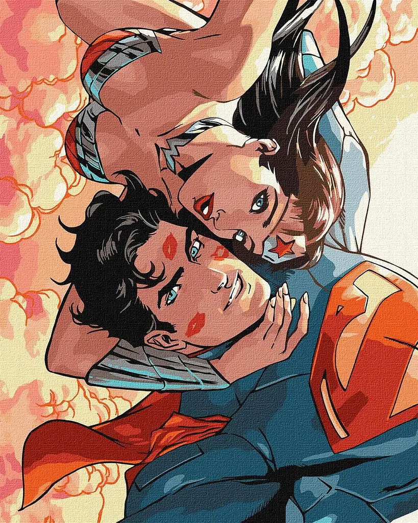 Картина за номерами Wonder Woman: Обійми 40x50 см Ідейка KHO 8713