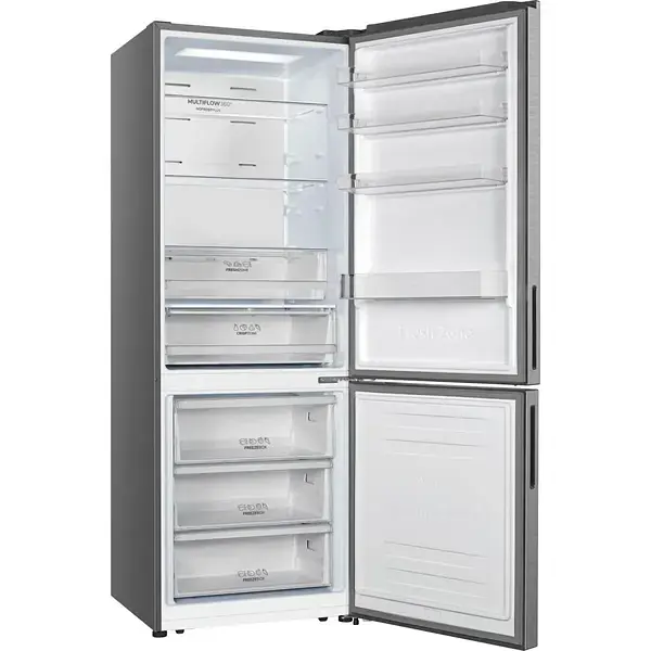 Холодильник Gorenje с нижн. мороз. камерой высота 200 см глубина 70 см 347(109) л А++ NF дисплей инвертор нерж. - фото 4